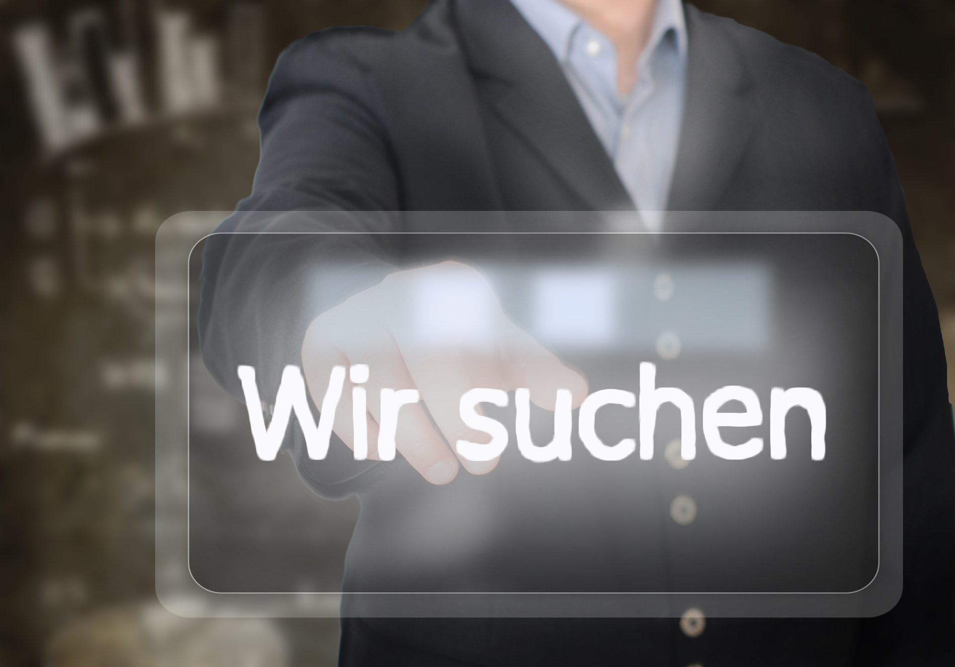 Touchscreen berühren - Wir suchen